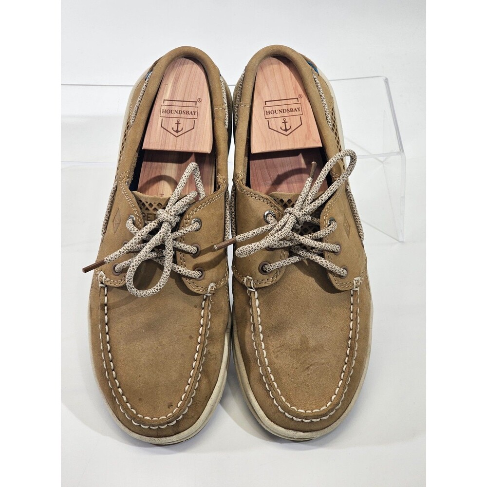 Sperry Mens 8.5M Gamefish Leather Boat Shoe‎ Tan Casual Loafer Slip On Shoes EUC - Picture 5 of 9